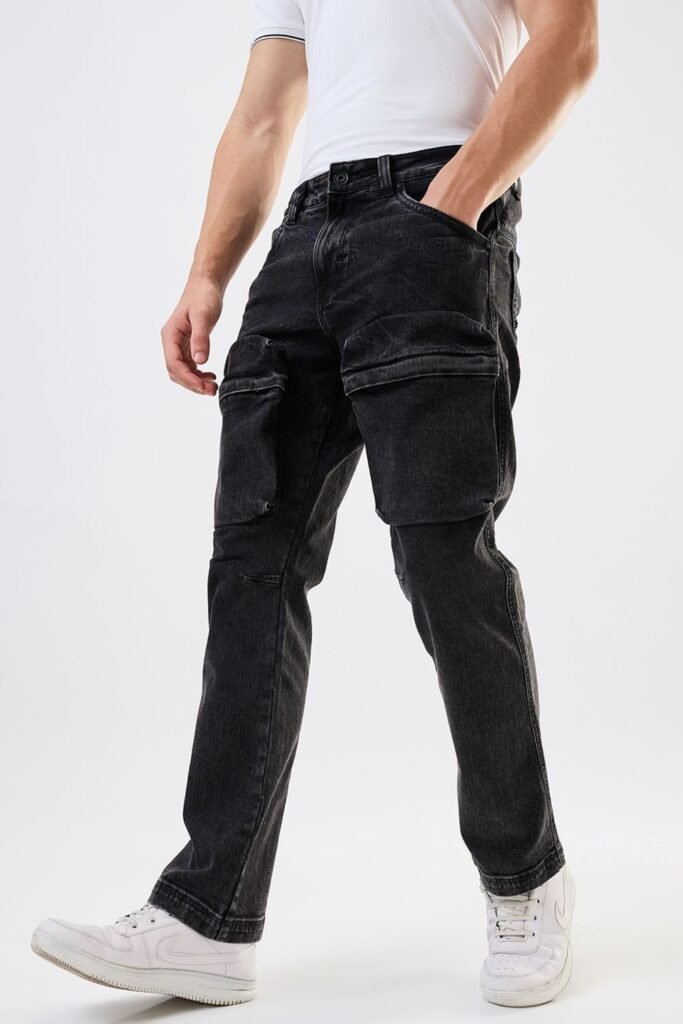 Spykar Black Solid Full Length Casual Men Relaxed Fit Jeans