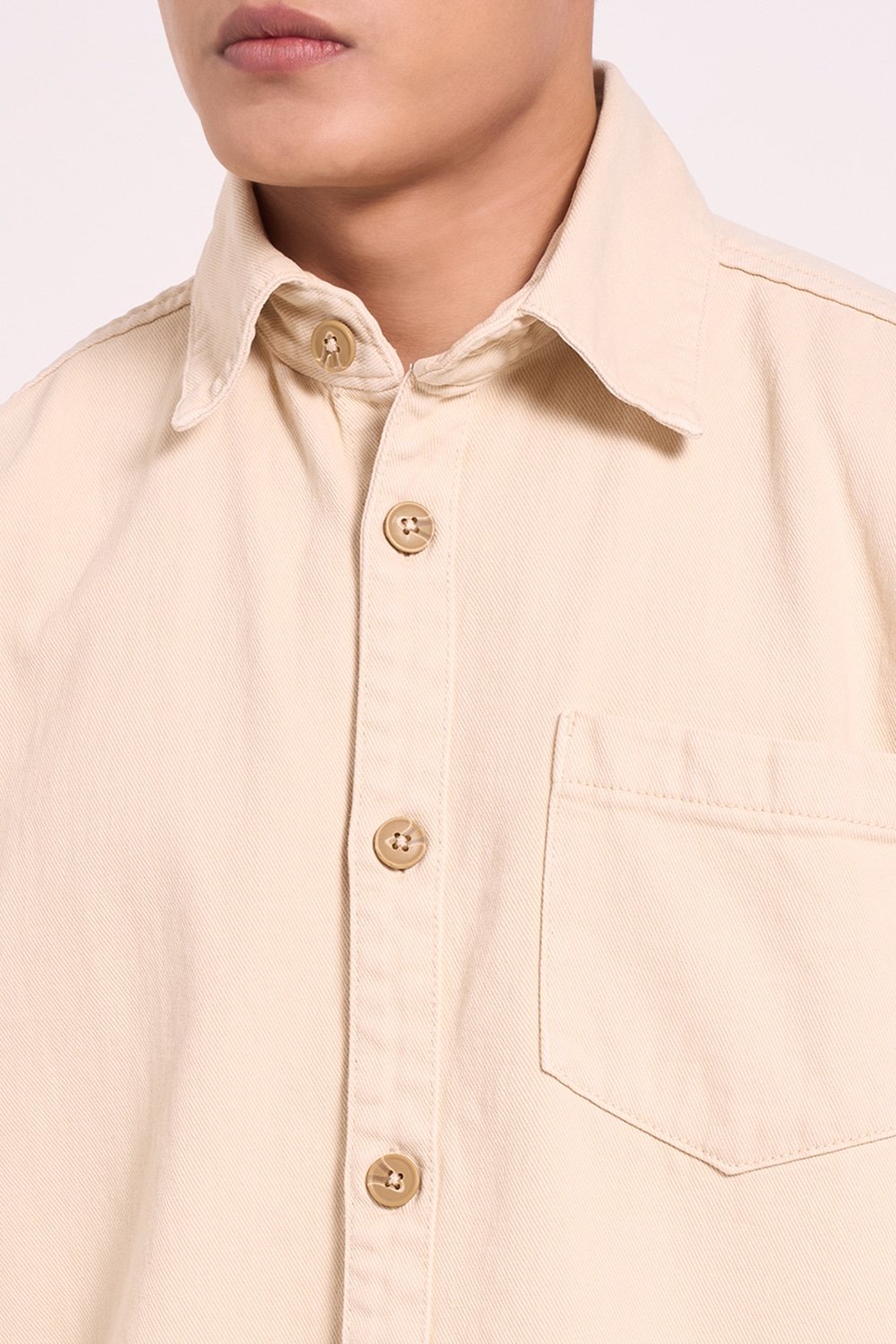 SF Jeans Beige Solid Casual Full Sleeves Men Relaxed Fit Jacket - Image 2