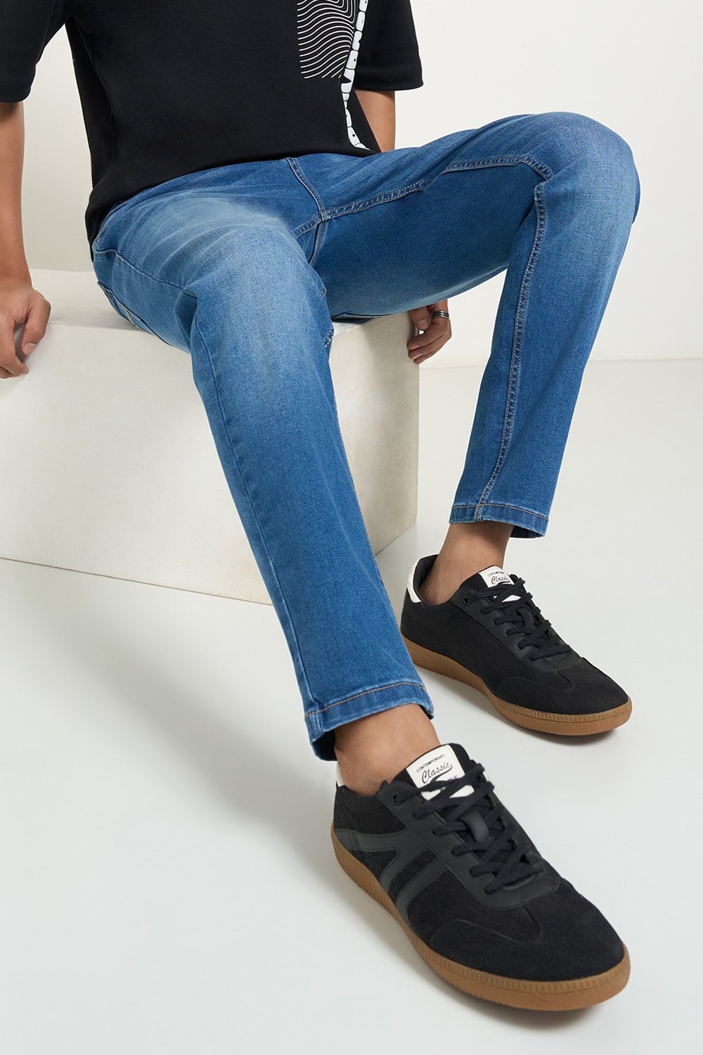 SF Jeans Medium Blue Solid Casual Men Slim Fit Jeans