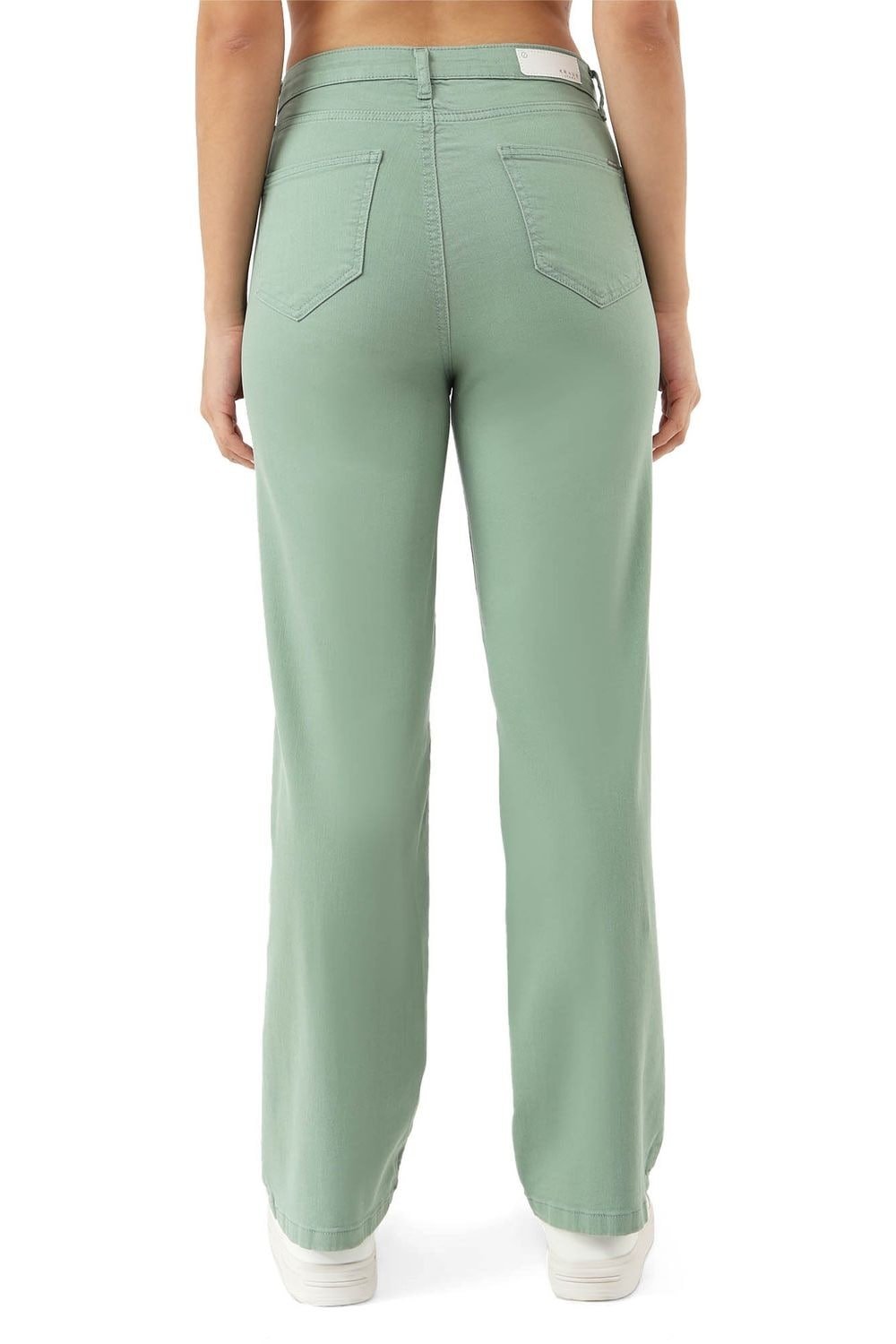 Kraus Green Solid Full Length Casual Women Straight Fit Jeans - Image 3