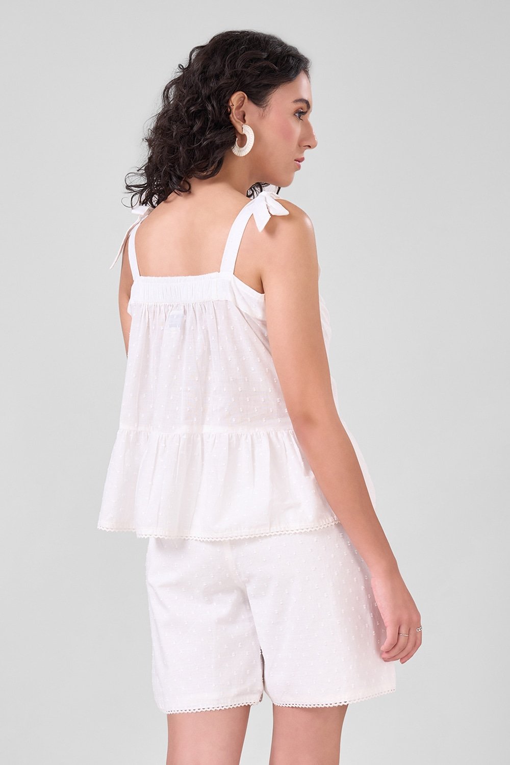 Akkriti Off White Embroidered Women Regular Fit Co-ord Set - Image 4