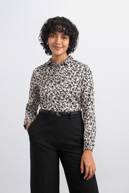 Allen Solly Black Women Printed Regular Fit Shirt - Image 4