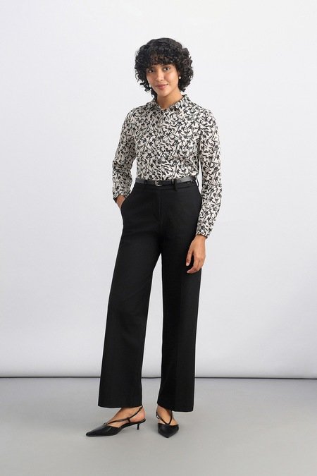 Allen Solly Black Women Printed Regular Fit Shirt - Image 5