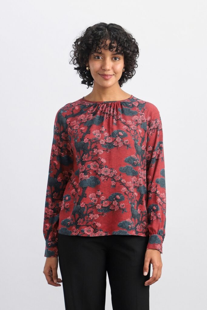 Allen Solly Maroon Women Printed Regular Fit Top